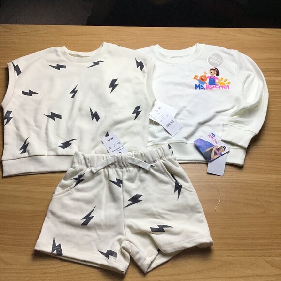Grayson Mini 2T Baby Top and Short Matching Set + Long Sleeve T-shirt Ms Rachel - Picture 1 of 11